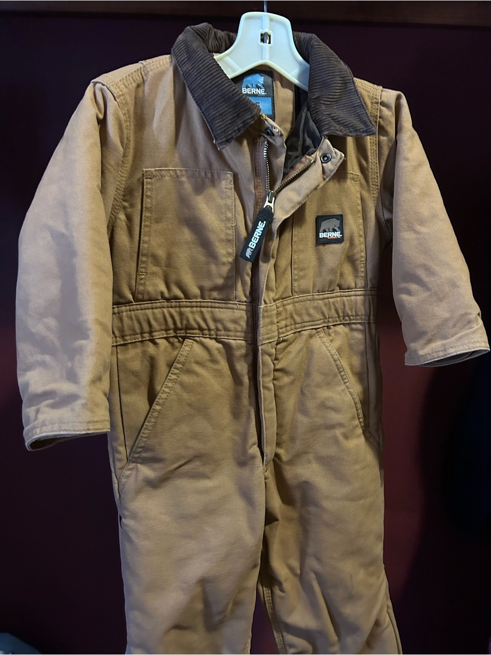 Berne Kids Tan Insulated Coverall Jumpsuit